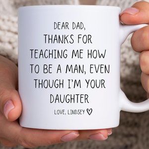 Funny Father's Day 11 oz Ceramic Mug, Thanks Dad